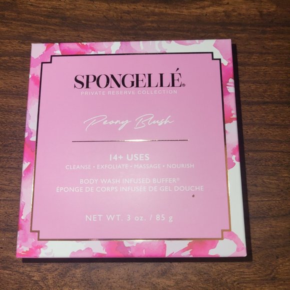 BNIB Spongelle Peony Blush Body Wash Infused Buffer - Picture 5 of 7